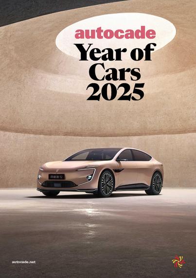 Autocade Year of Cars 2025 cover, with a gold Avatr 12.