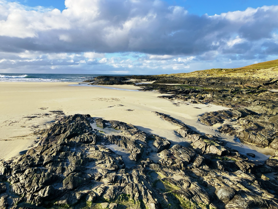Cool crisp winter beach