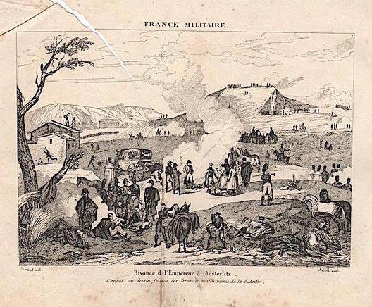 engraving, Napoleon at the Battle of Austerlitz, from from La France militaire (1838)