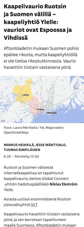 Kuvakaappaus linkin jutusta, Yle