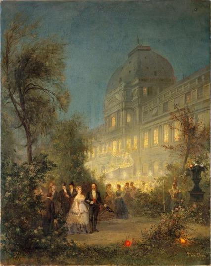 Peinture "Fête de nuit donnée aux Tuileries [...]", Pierre Henri Tetar Van Elven (musée Carnavalet, Paris)