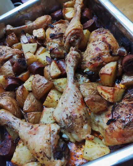 Poulet rôti au chorizo