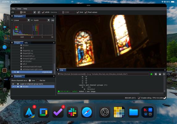 HDRView running on an iPad