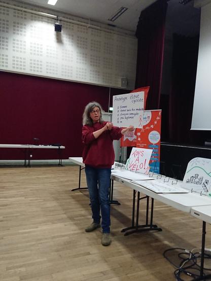 Louisa Crispe, éducatrice mobilités actives / remise en selle, dressant un tableau animé et chiffré des différences sociales dans les pratiques du vélo-mobilité en France en 2024