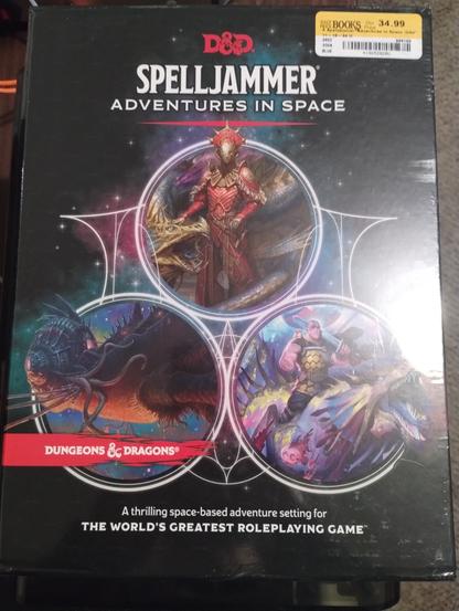 D&D Spelljammer Adventures in Space A Thrilling space-based adventure setting for the world's greatest roleplaying game. 
box set (book shelve game?)
