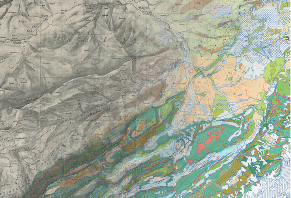 Ausschnitt aus einer geologischen Karte des Säntis