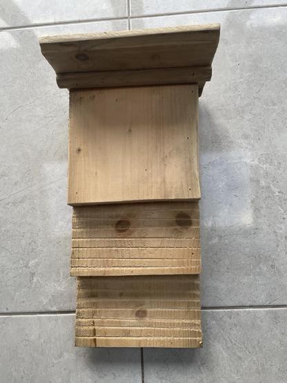 Hand made wooden bat box.