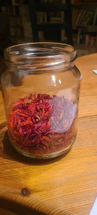 dryed chillis front view