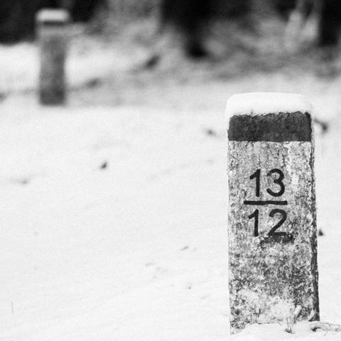 Two stones marking the CZ/PL boundary.