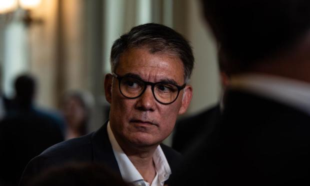 Olivier Faure, el pasado 28 de marzo, en la Asamblea Nacional. (Andrea Savorani Neri / Getty)