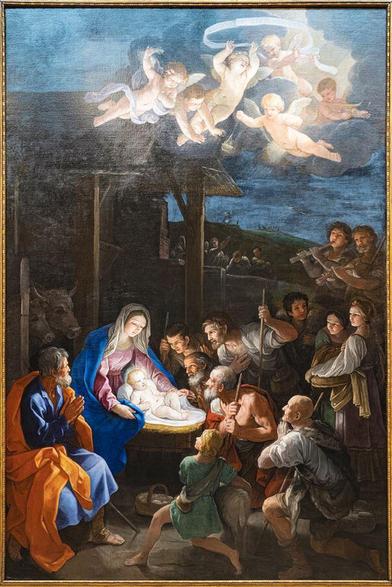 The Adoration of the Shepherds Guido Reni The National Gallery London England

Divine light illuminates the darkness as the shepherds kneel in adoration of the infant Christ. In the distance, on the moonlit hillside, is the tine scene of the angels telling the shepherds of the Savior's birth. Cherubs overhead carry a scroll with the joyful words Gloria in Excelsis Deo (Glory to God in the highest).

Even a casual visitor to the National Gallery cannot help but be struck by this lovely picture, Guido Reni’s Adoration of the Shepherds, especially at this time of year.

Guido has been out of fashion for a very long time. He was a native of Bologna, which, incidentally, has a large collection of his works, and did most of his work in the Papal States and Rome itself, as well as in Naples. As you would expect, his work is mainly religious, with a few excursions into mythology. His religious work has been dismissed as the typical Counter-Reformation production at the service of the Church, lacking the true creative spark. 


https://fineartamerica.com/featured/the-adoration-of-the-shepherds-guido-reni-the-national-gallery-london-england-wayne-moran.html

#Adoration #Shepherds #GuidoReni #NationalGallery #London #England 
#Fineart #Painting #artmuseum #Christmas#fineart #christchild #photography #travel #travelphotography     

#AYearForArt #buyintoArt #fineart #art #FillThatEmptyWall #homedecorideas