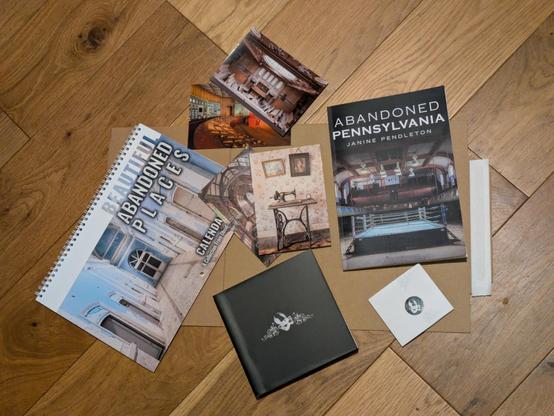 calendar, and two books