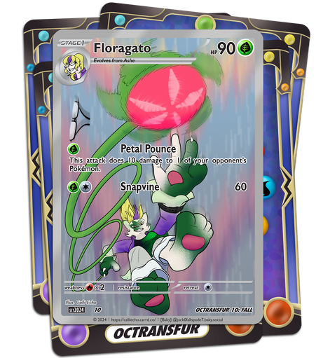 A custom Pokémon Trading Card Game card. Ashe falls from a height! Fortunately a handy dandy yo-yo has manifested as a grappling hook~