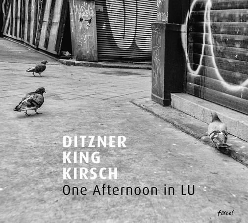 CD Cover Ditzner King Kirsch - One Afternoon in LU - fixcel records (auf dem Cover drei Tauben in Schwarzweiß auf einer Straße in Wien)
