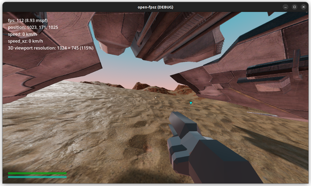 view from under a flying vehicle