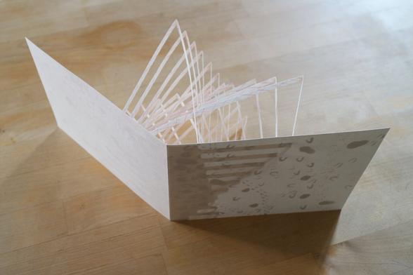 Carte kirigami pop up illustrée de traces de pattes