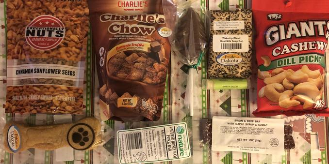 North Dakota made snacks, soap, and chapstick
