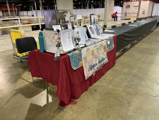 Zannah’s artist sales table at Midwest Furfest