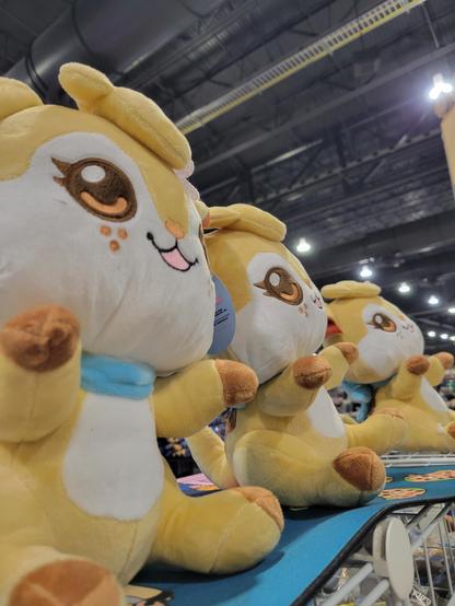A line of cookie doe plushies
