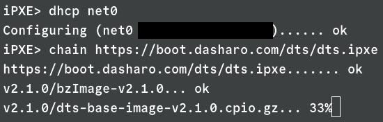 iPXE loading Dasharo Tools Suite