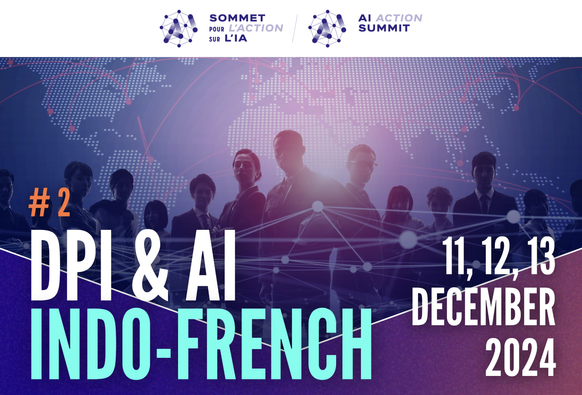 DPI & AI Indo-French Workshhop flyer, 11 to 13 December, 2024.