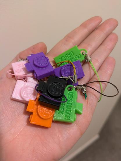 colourful camera shapes keyrings