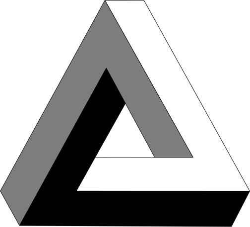 flat shaded 2 penrose triangle