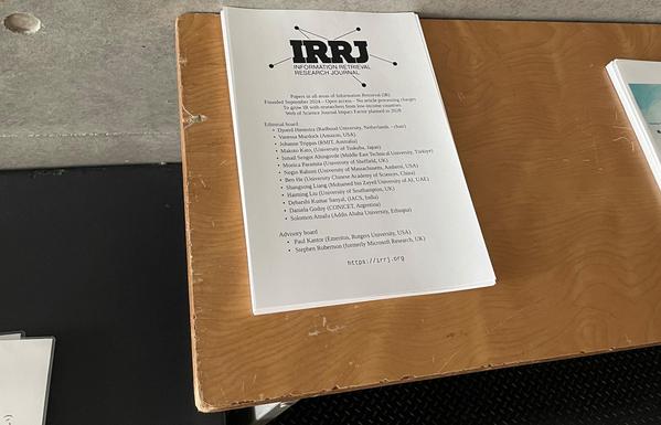 Desk with IRRJ flyers