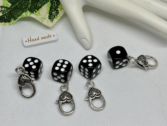 Dice stitch markers are perfect for the knitter or crocheter who likes to gamble on how much yarn they have left!