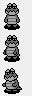 Unused frames of a bipedal alligator in Kirby's Pinball Land