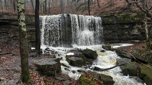 Terrace Creek waterfall flowing well