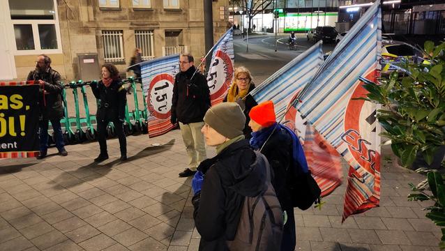 Demonstranten mit Flaggen