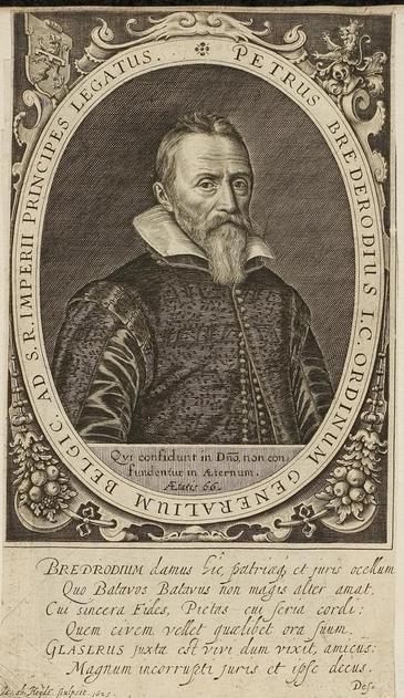 Grafik aus dem Klebeband Nr. 1 der Fürstlich Waldeckschen Hofbibliothek Arolsen
Motiv: Pieter Cornelis van Brederode (1571–1593), Jurist; geb. in Den Haag; Botschafter in Deutschland

https://commons.wikimedia.org/wiki/File:Arolsen%20Klebeband%2001%20573%201.jpg?uselang=de