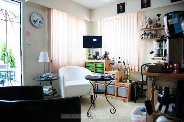 Home cafe setup in 2009.