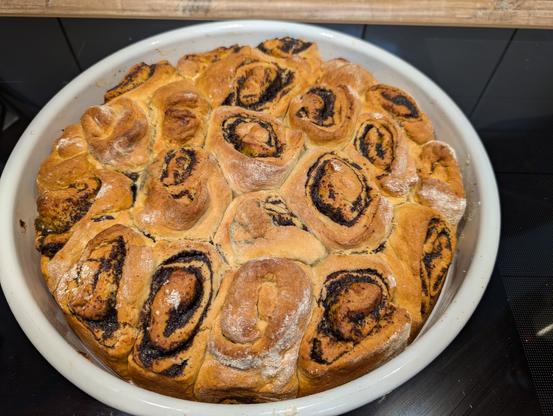 Die Hefeschnecken ohne Guss