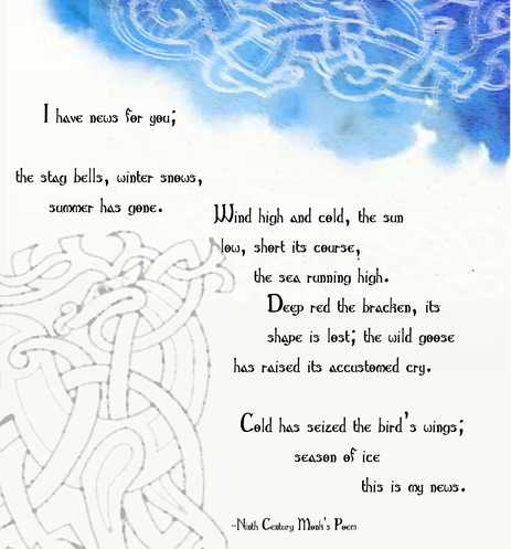 Winter's News, a ninth century Irish poem