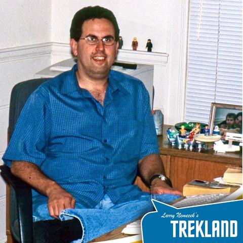 Star Trek/Orville/Futurama writer-producer David A. Goodman at his desk at Paramount's Hart Building in 1993
