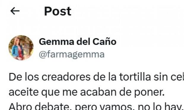 El tuit de Gemma del Caño (X)