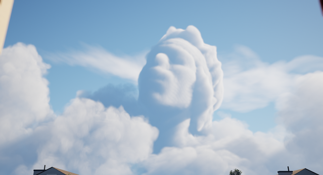 Cloud looking like Jimi Hendrix