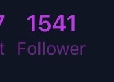 Screenshot of my follower count: 1541