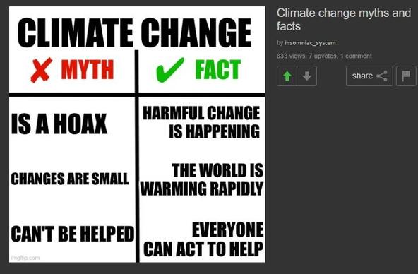 a meme showing facts about The Climate Crisis saying "Climate Crisis is NOT a hoax, the changes aren't SMALL and CAN'T be helped though it is; HARMFUL change, happening RAPIDLY, CAN be helped with EVERYONES HELP." Post saying "incase you STILL don't believe in the climate crisis."