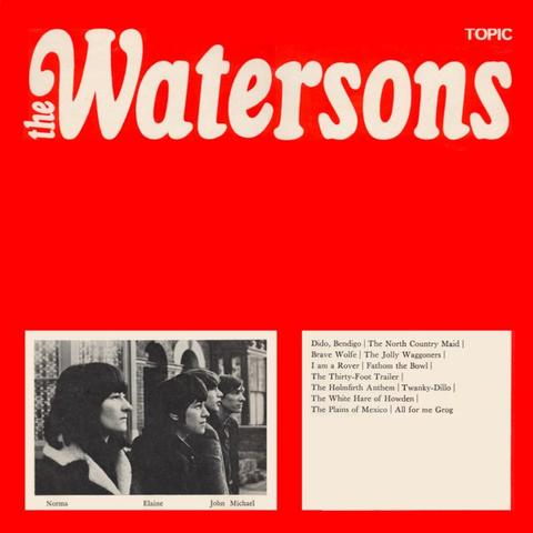 The cover art is primarily simple, the band name in large white font at the top, over a red background. Two white boxes are in the lower third of the cover, the left containing a black and white photo of the band - 4 people standing in front of buildings, looking to the right - with their names underneath (Norma, Elaine, John, Michael). In the white box on the right, the track listing is written in small font, only taking up half the space.