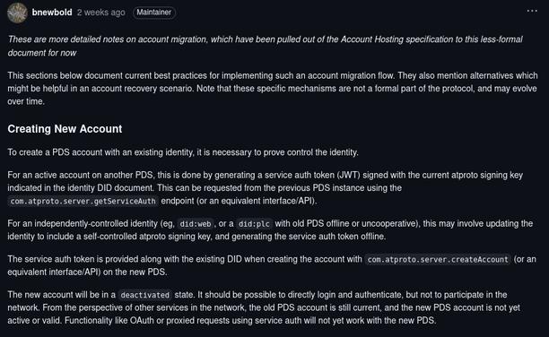 Currently no easy way for Bluesky users to do account migration in browser/app but you can read about migration process involving auth token, pds, atproto signing key etc
Notes from @bnewbold.net -> https://github.com/bluesky-social/atproto/discussions/3176