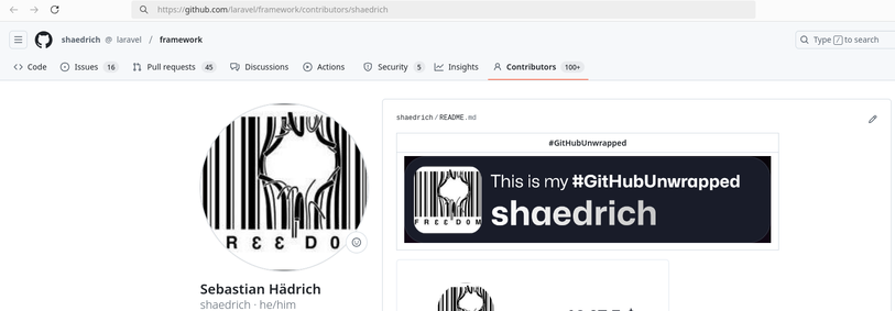 shaedrich's GitHub profile but at an repository level
