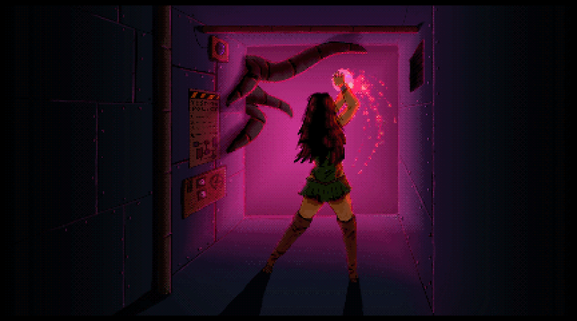 Marika defeating the spider boss 2