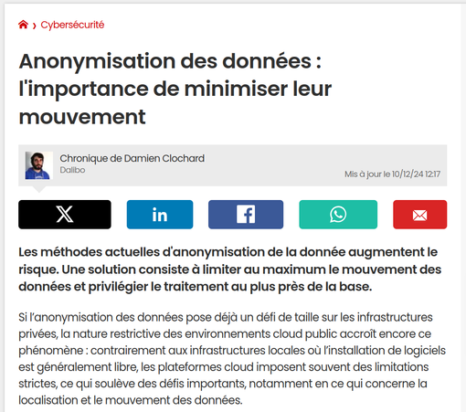 capture de l'article