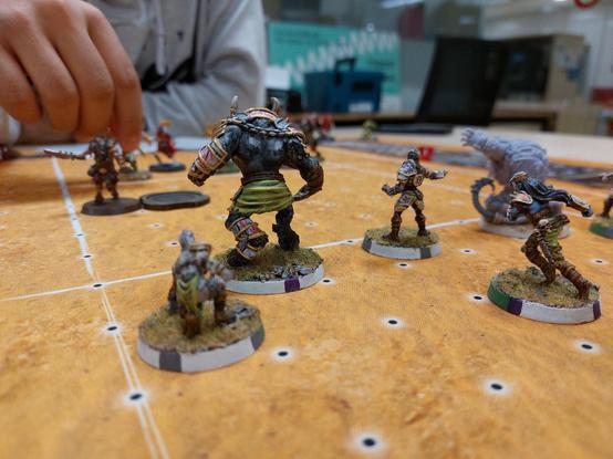 My renegades rushing towards g--'s hand manipulating a necro player. They're probably going to break a finger