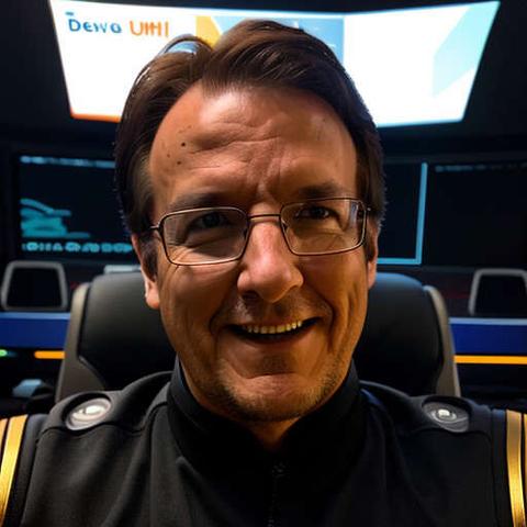 so würde ich also als #startrek captain aussehen :P laut #KI