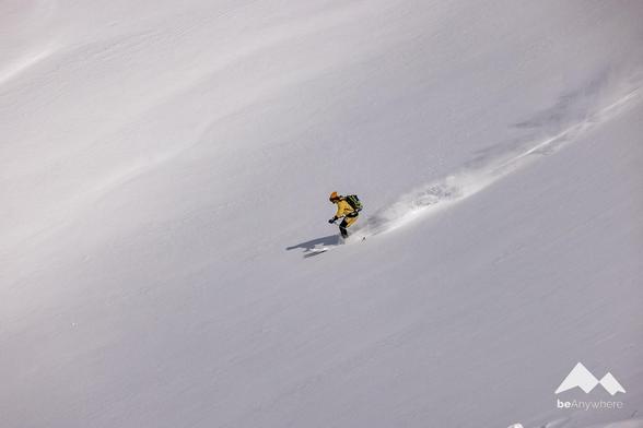 Skier in untouched terrains.