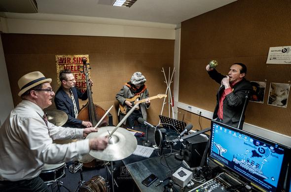 Jimi Hering Experience im Freien Radio Rhein-Neckar, bermudafunk, bei Jazzology - Fotos: Schindelbeck